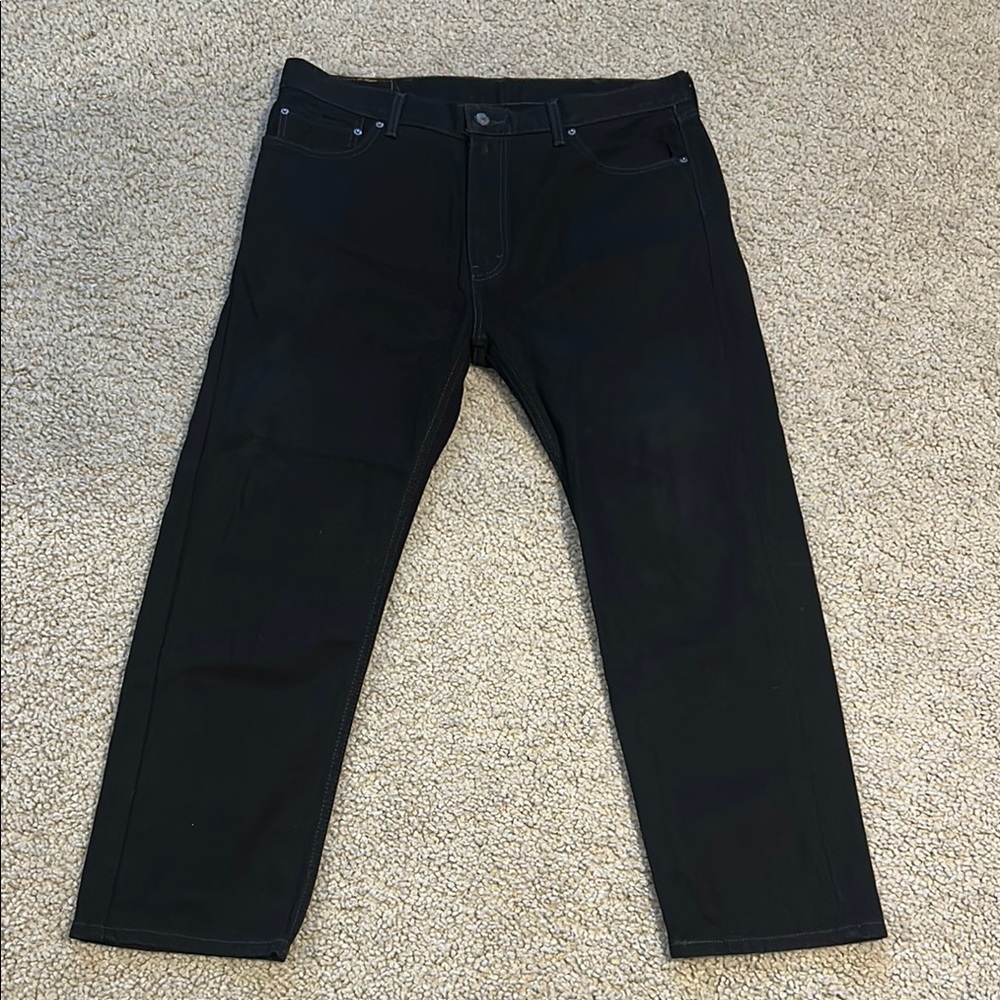 Levi's 505 Black Straight Jeans Classic Denim Style